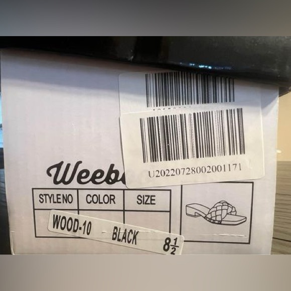 New in box square toe woven heeled slides - Picture 6 of 6